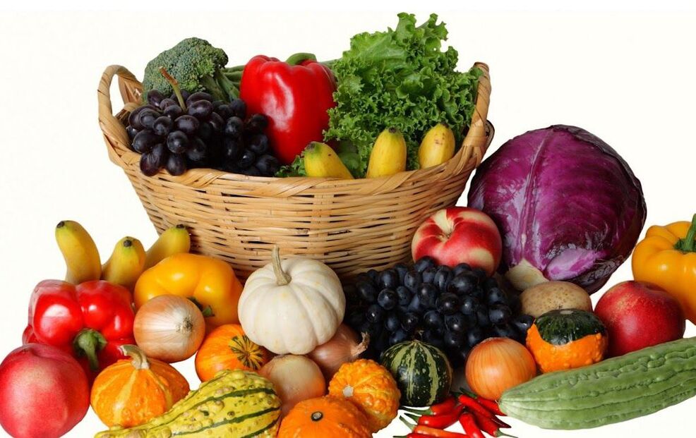 légumes et fruits pour la prostatite